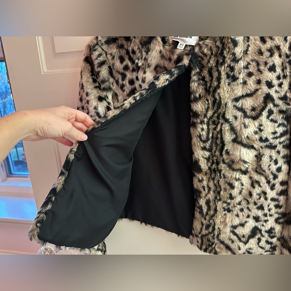 BB Dakota McKinley Brown Leopard Print Faux Fur Jacket - Picture 8 of 9